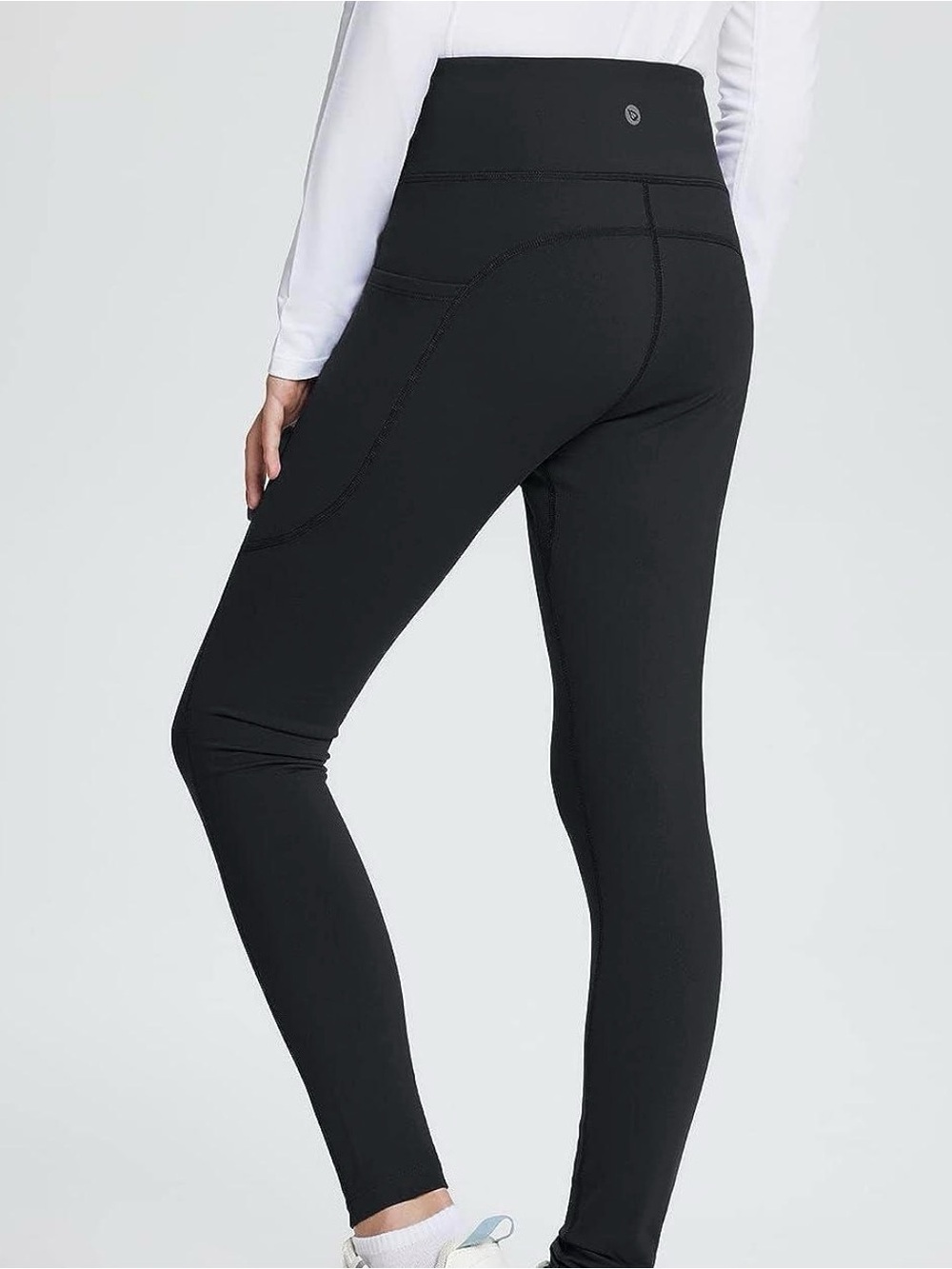 Baleaf Black High Rise Black Leggings Sz L